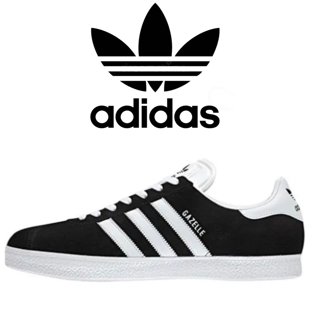 NWT- no box Adidas Originals Gazelle Sneakers in Black/White-Men's 5, Women's 6